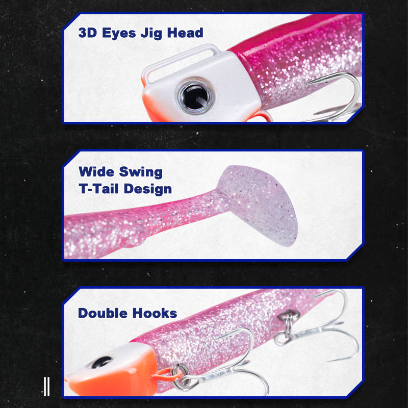 Umpan Pancing Logam D1 110mm 3 - Fishing Hook Treble ulasan dan harga
