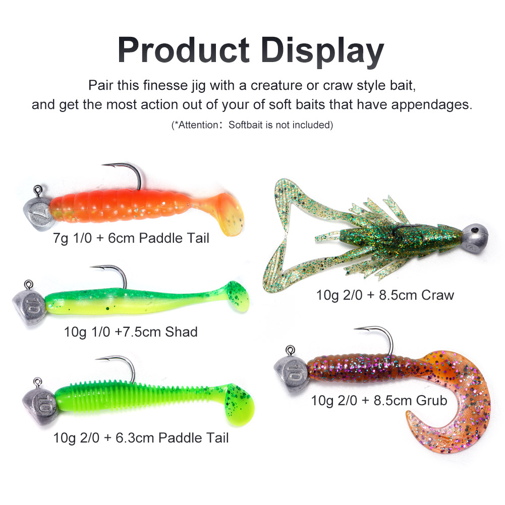 Noeby kepala Jig 7g 10g 1/0 2/ - Fishing Hook Offset ulasan dan harga